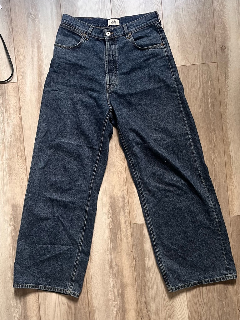 Acne Relaxed Jeans In Dark Blue Denim